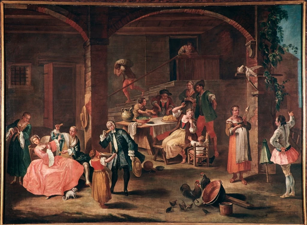 La merenda in campagna - Ca' Rezzonico, Museo del Settecento, Ven